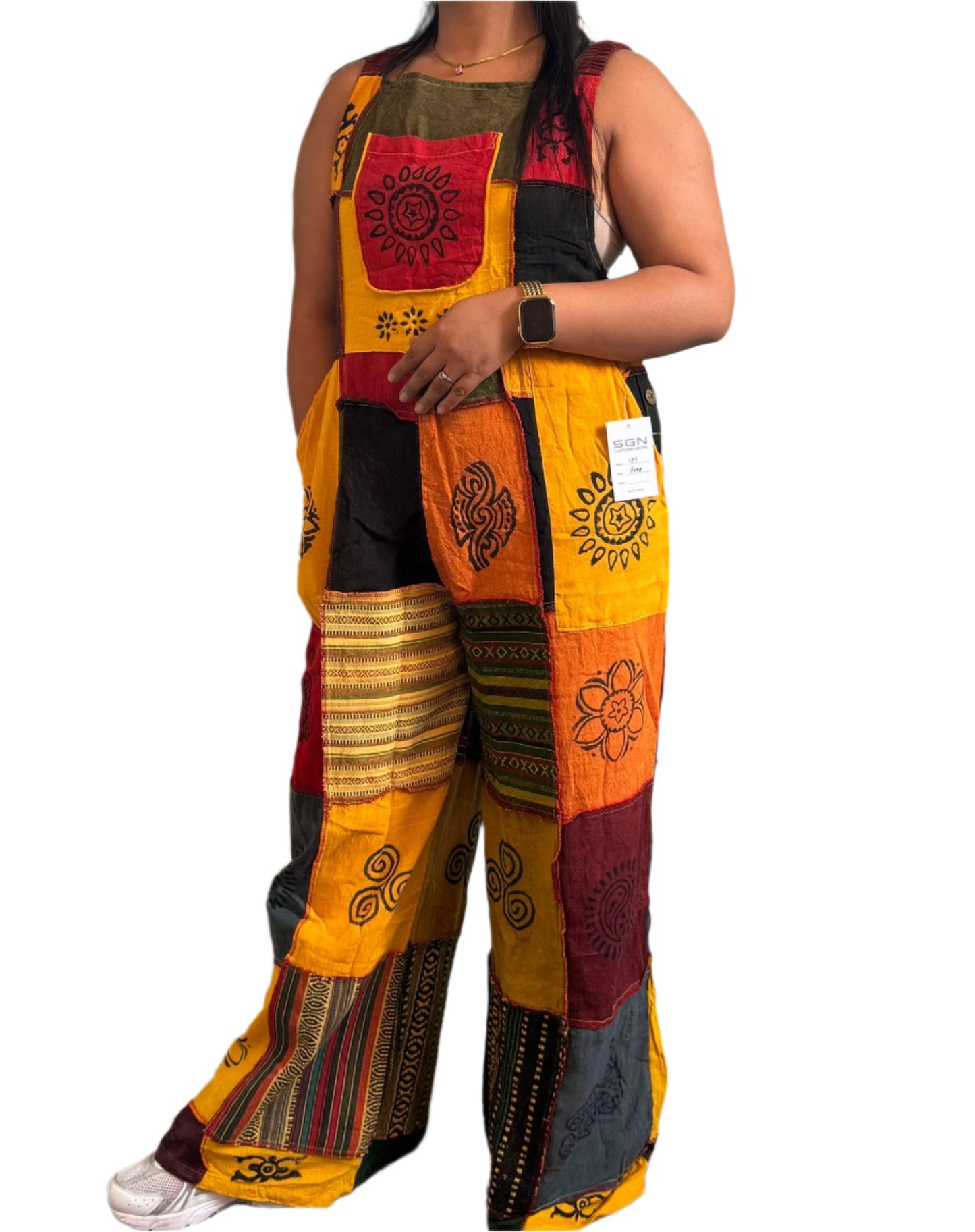 Multicolor Cotton Jumpsuit