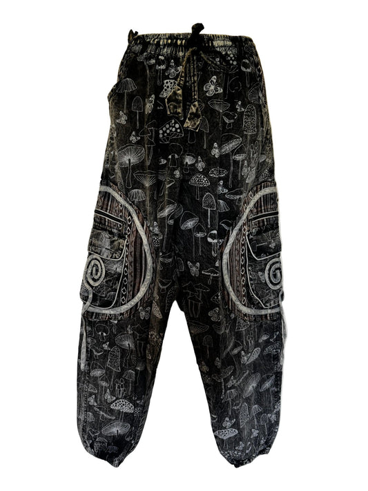 Unisex Boho Cotton Washed Summer Trouser with Pockets