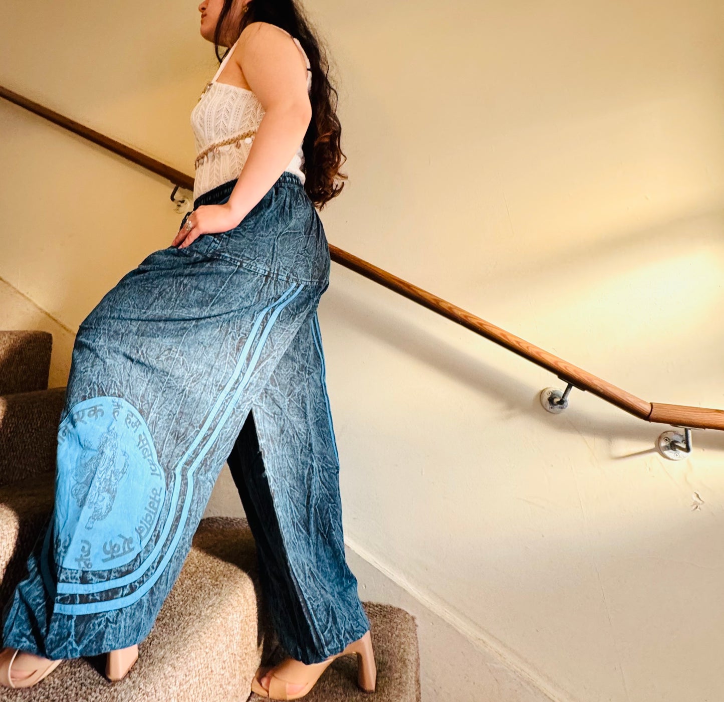 🌈 “Flowy, comfy & full of boho charm 🌿 Perfect for yoga, travel, or chill days — made with love in Nepal 💫 #BohoHaremPants #EthicalFashion”