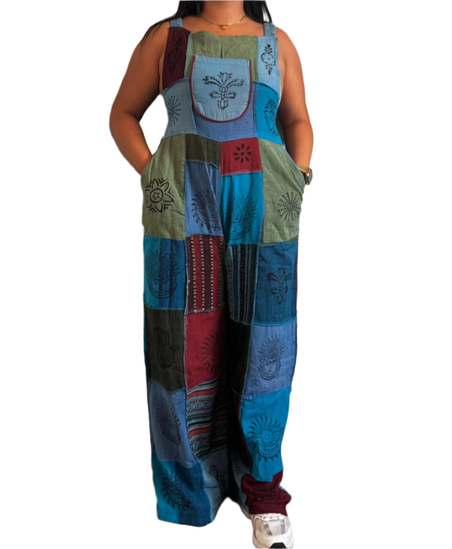 Multicolor Cotton Jumpsuit