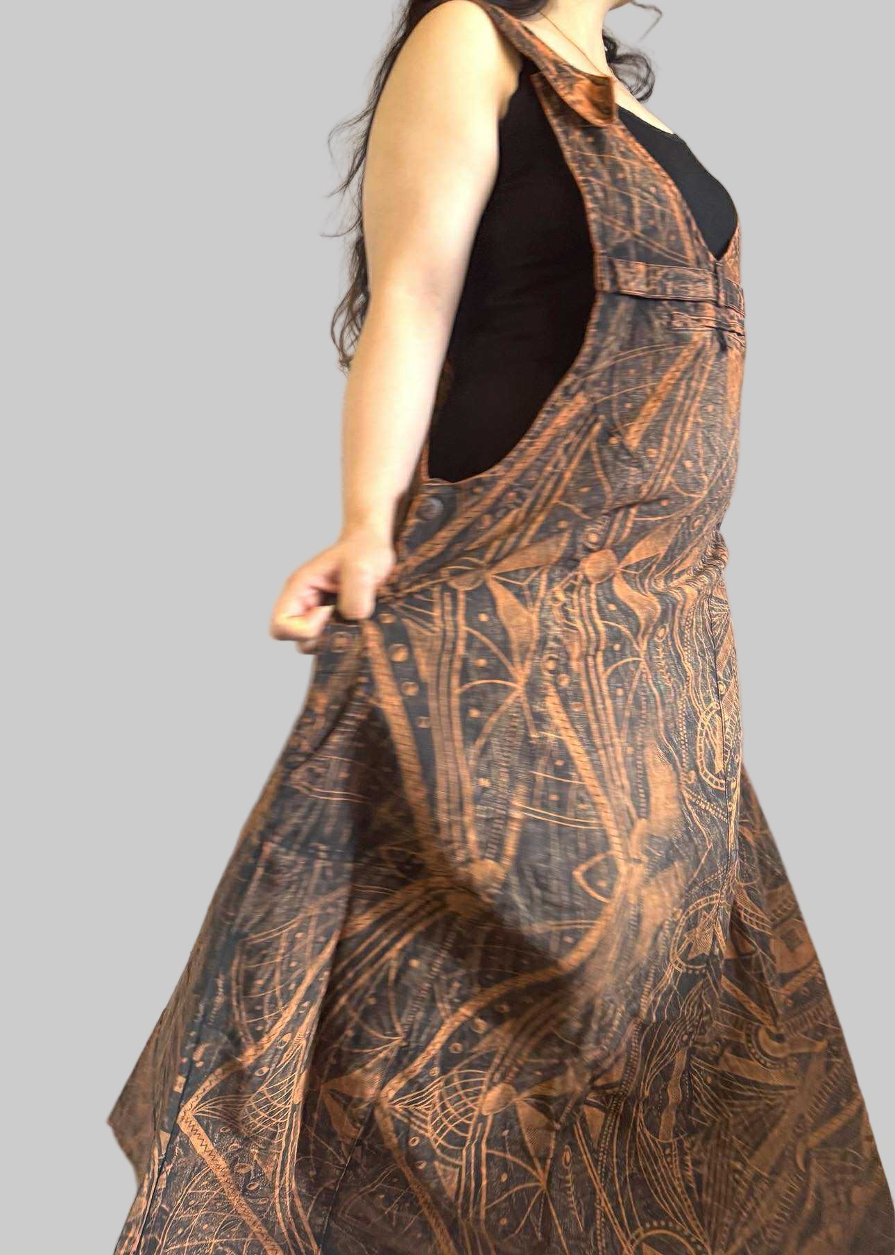 🌿 Boho Cotton Sleeveless Maxi Dress – Handmade in Nepal