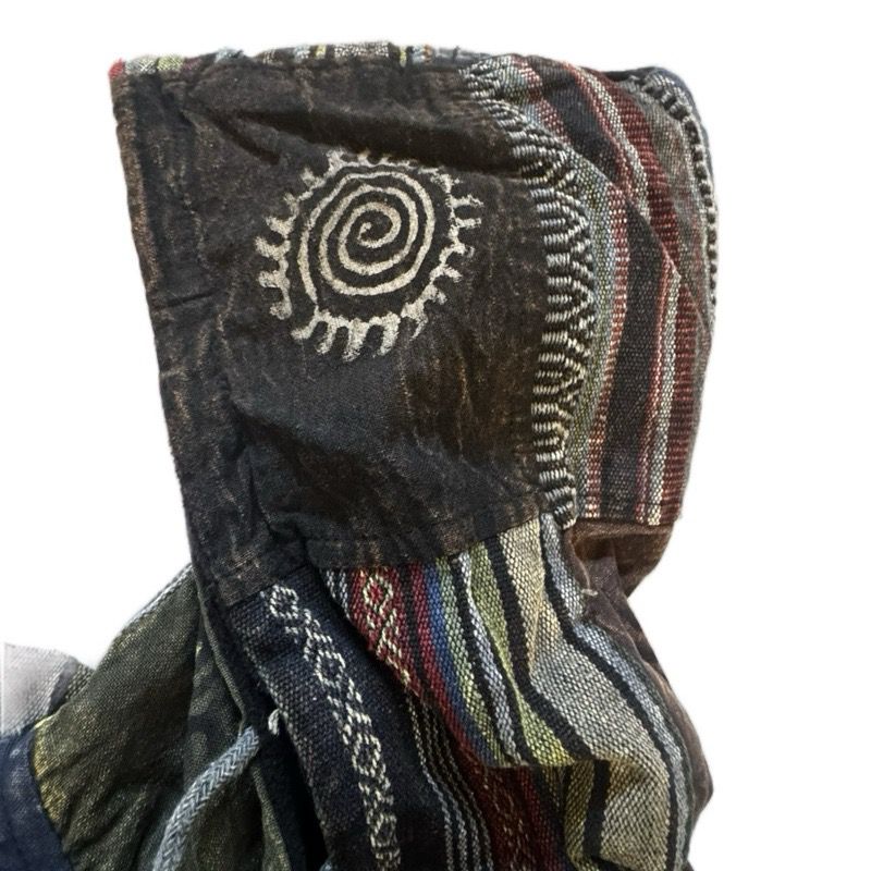 Handmade Patchwork Cotton Hoodie Jacket – Fleece Lined | Made in Nepal