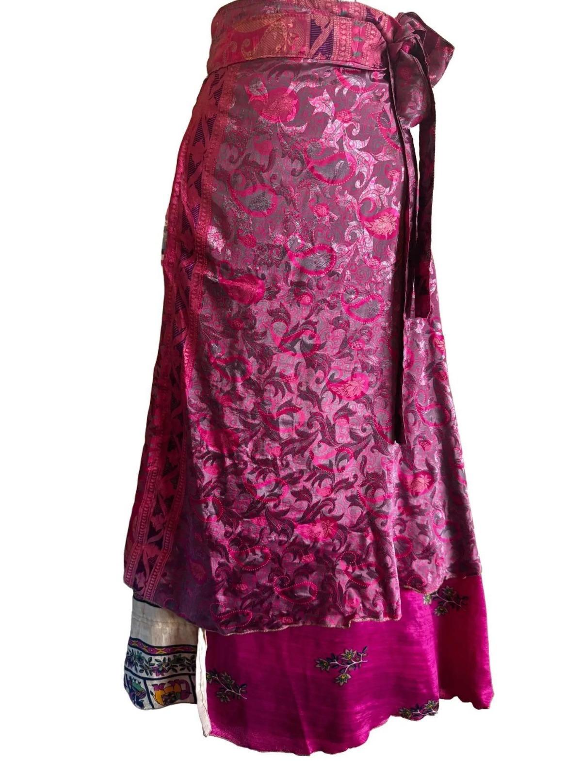 Reversible Double-Layer Silk Blend Skirts