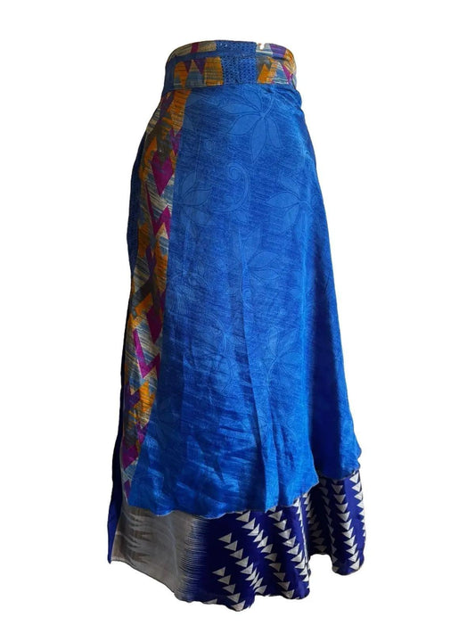 Reversible Double-Layer Silk Blend Skirts