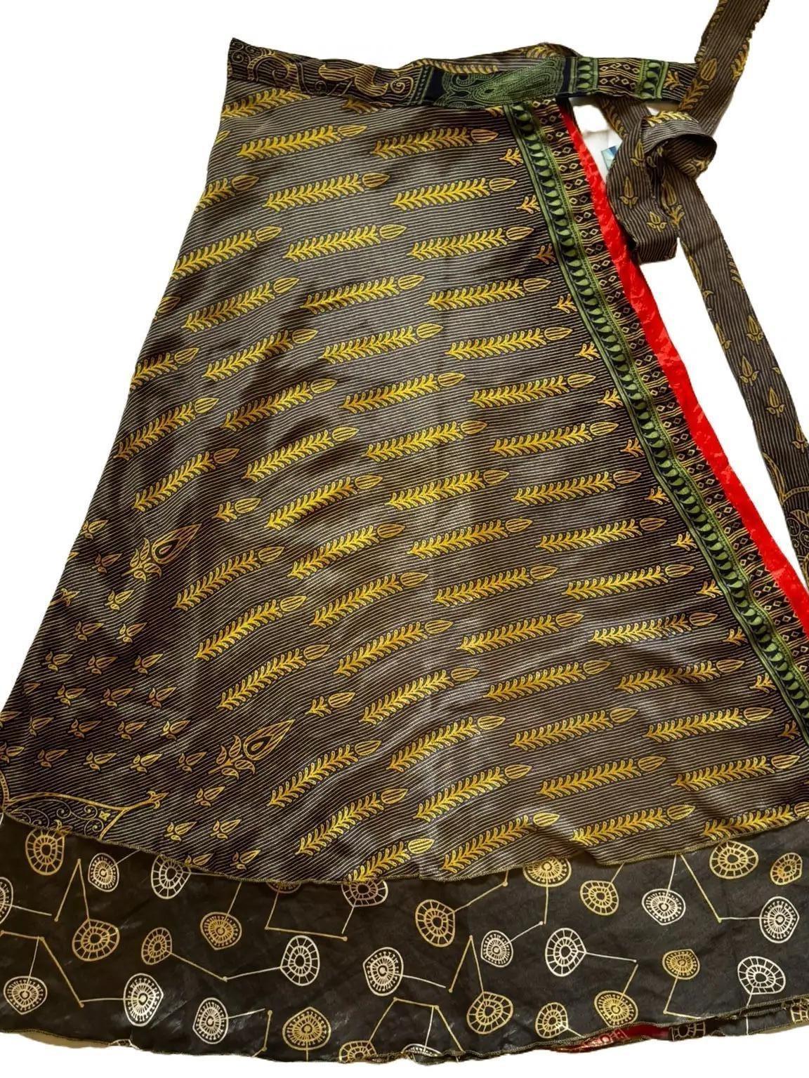 Reversible Double-Layer Silk Blend Skirts