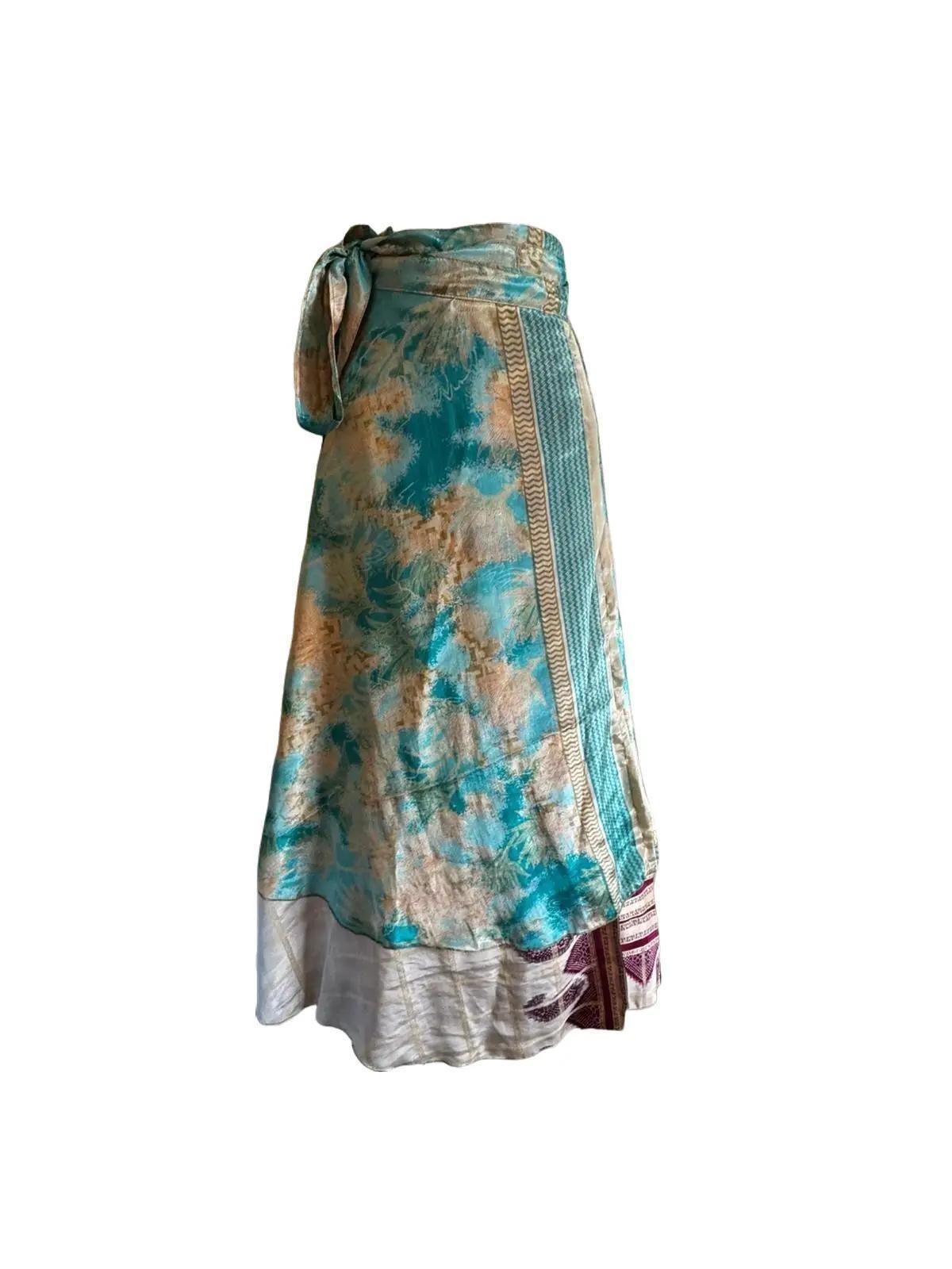 Reversible Double-Layer Silk Blend Skirts