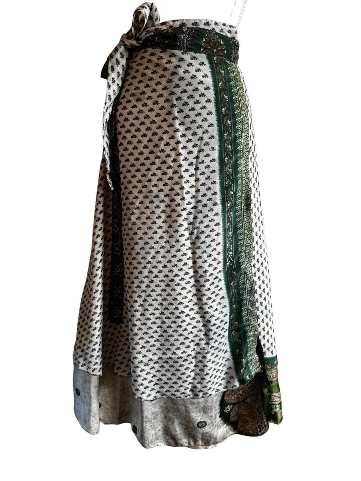 Reversible Double-Layer Silk Blend Skirts