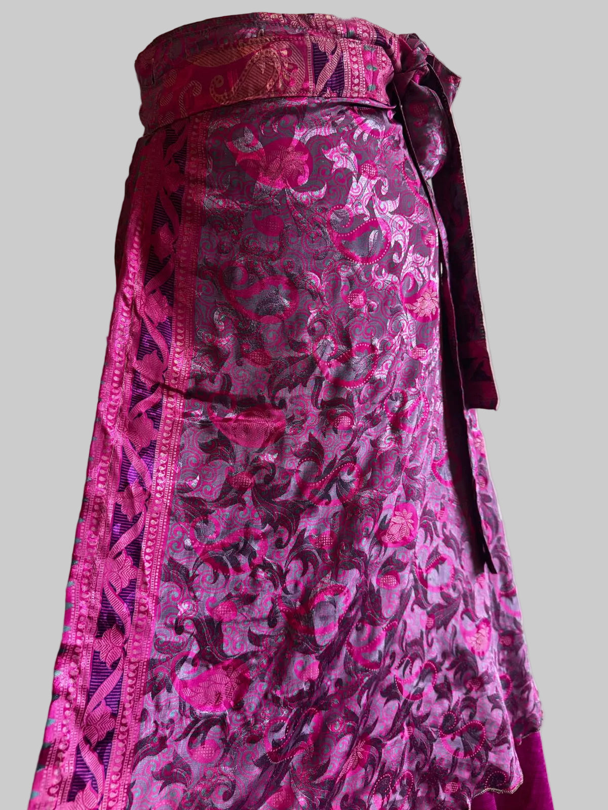 Reversible Double-Layer Silk Blend Skirts