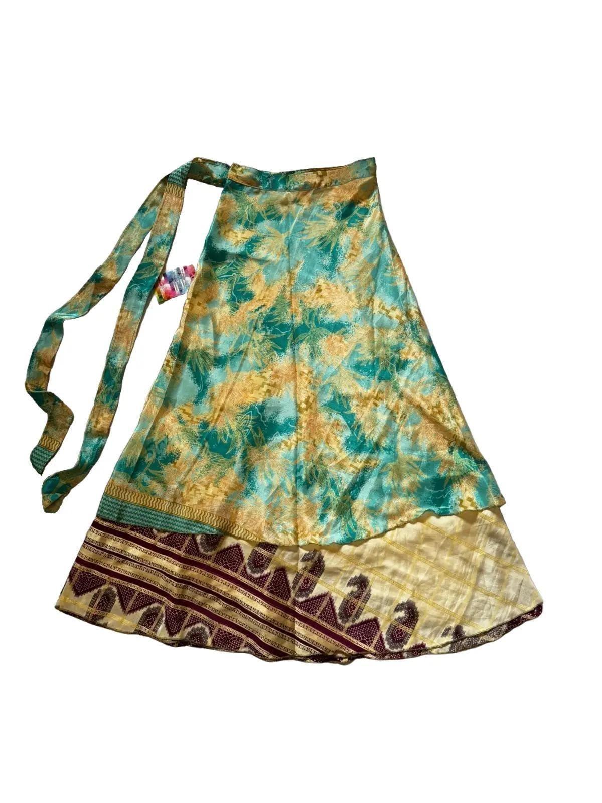 Reversible Double-Layer Silk Blend Skirts