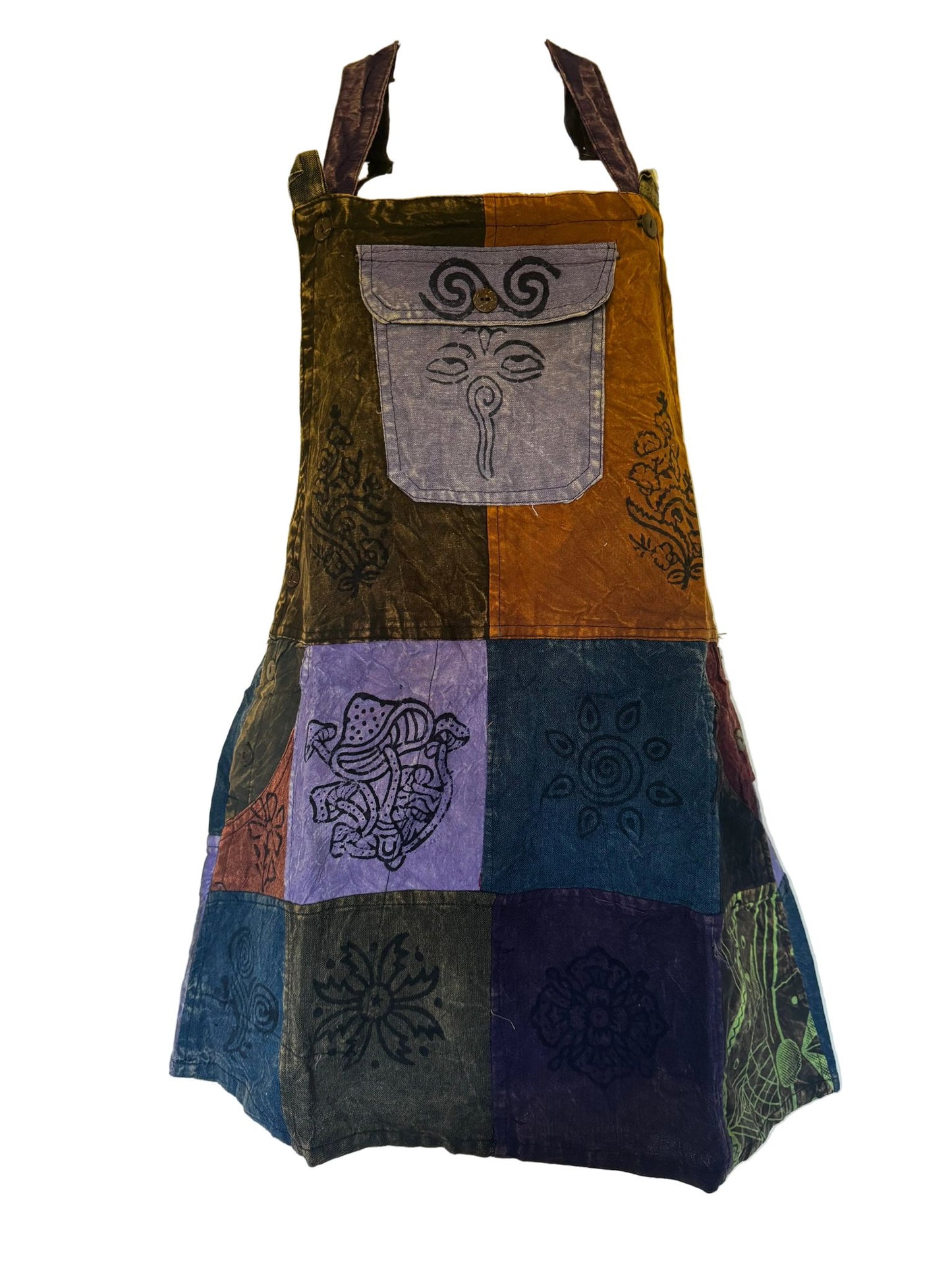 Bohemian Patchwork Summer Sleeveless Dress/ Tribal Prints