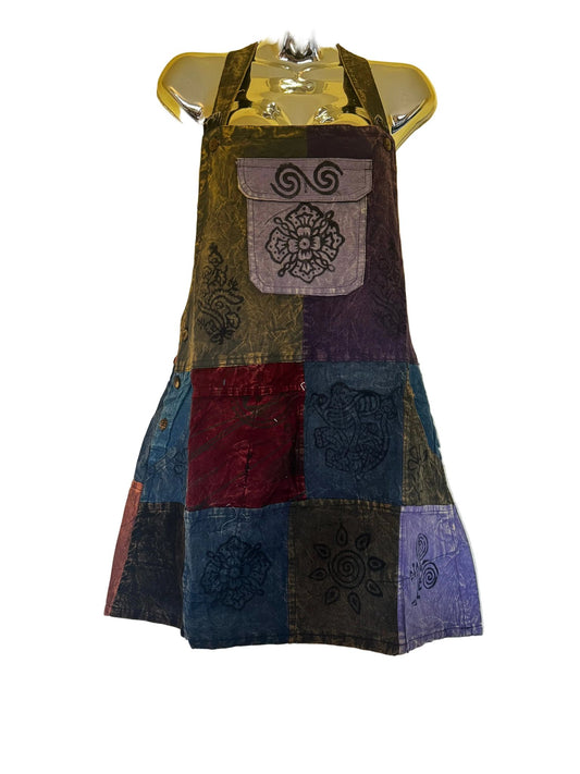 Bohemian Patchwork Summer Sleeveless Dress/ Tribal Prints