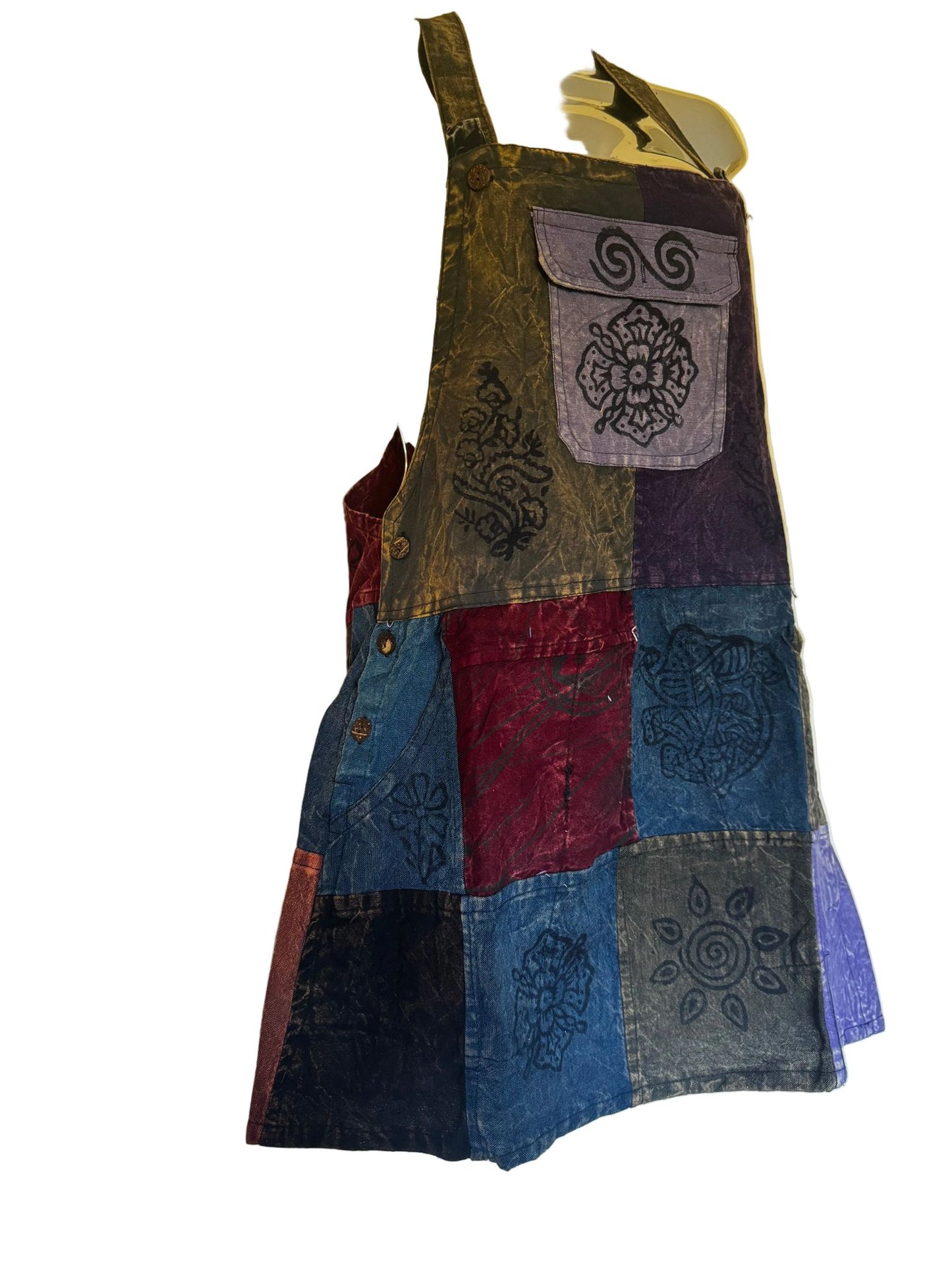 Bohemian Patchwork Summer Sleeveless Dress/ Tribal Prints