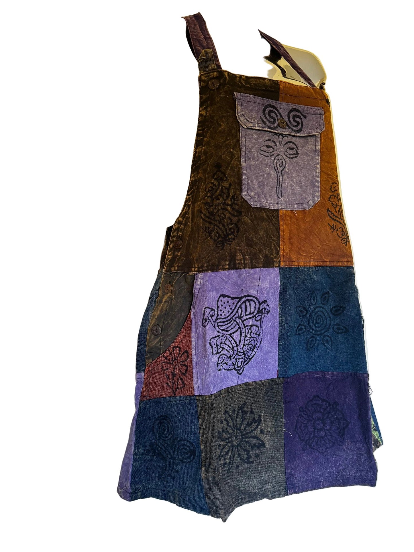 Bohemian Patchwork Summer Sleeveless Dress/ Tribal Prints
