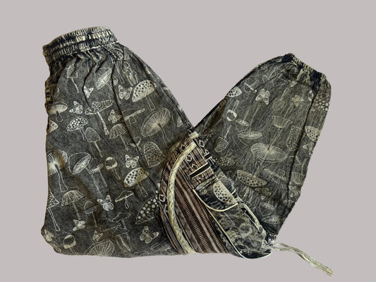 Unisex Boho Cotton Washed Summer Trouser with Pockets