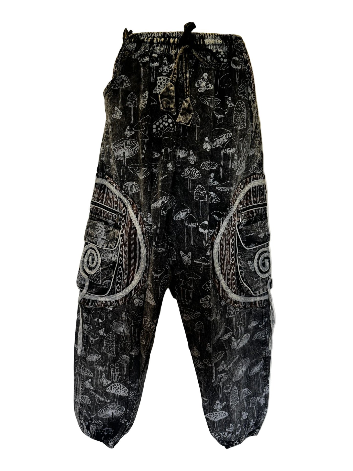 Unisex Boho Cotton Washed Summer Trouser with Pockets