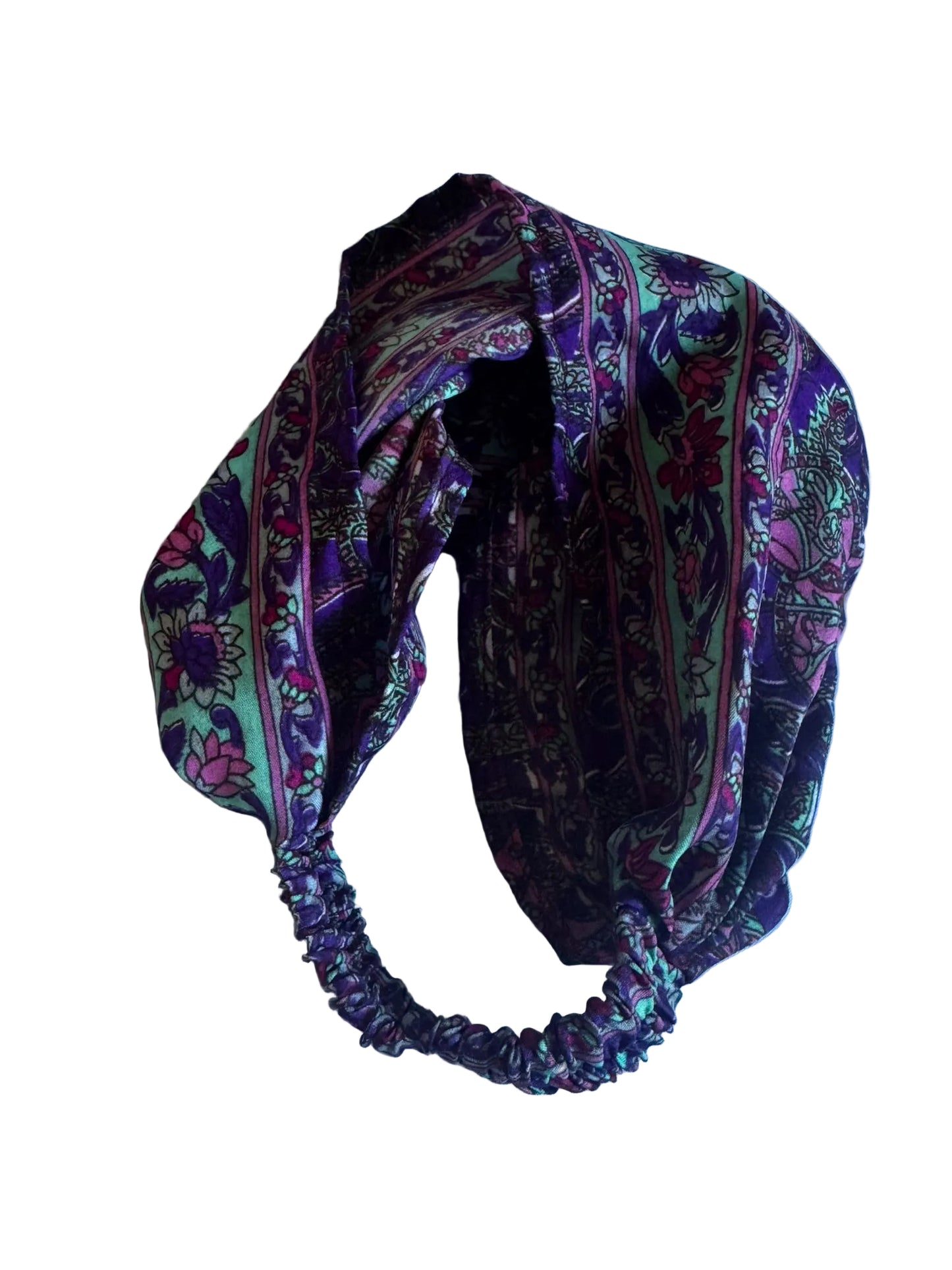 Floral Elastic Headband – Multicolor Twist Knot Hair Accessory