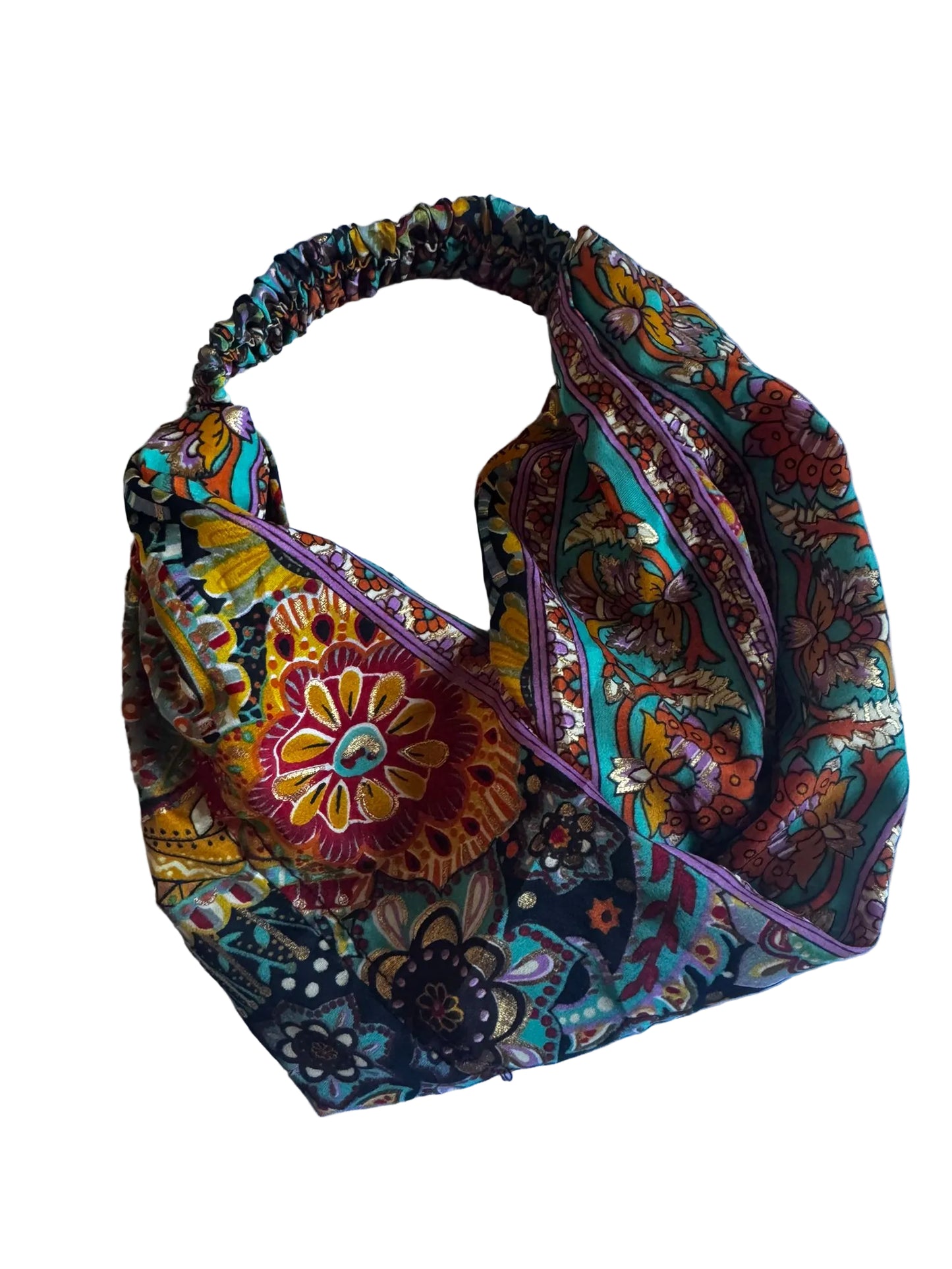 Floral Elastic Headband – Multicolor Twist Knot Hair Accessory