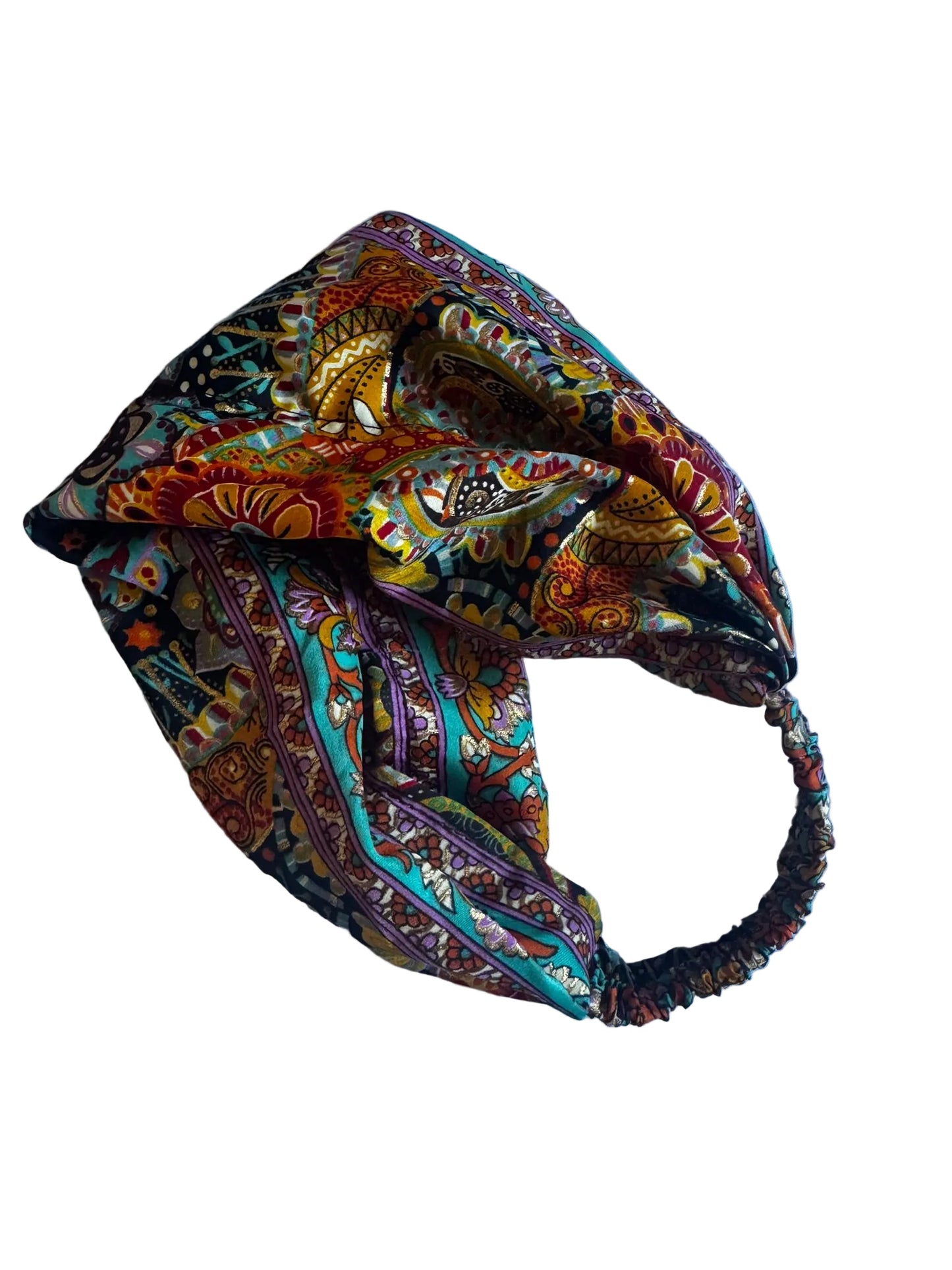 Floral Elastic Headband – Multicolor Twist Knot Hair Accessory