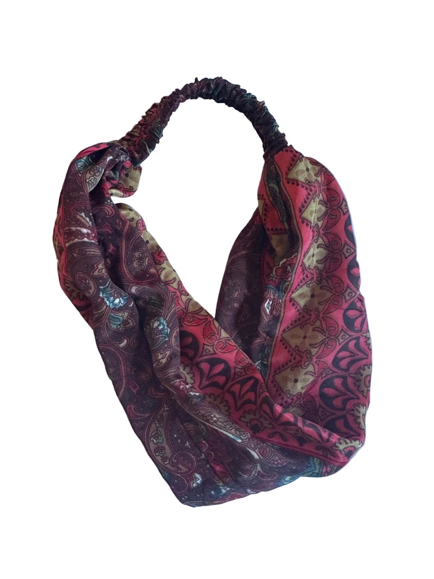 Floral Elastic Headband – Multicolor Twist Knot Hair Accessory