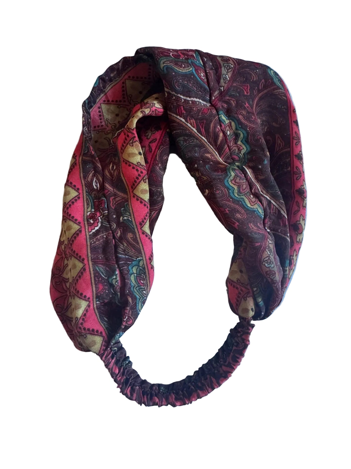 Floral Elastic Headband – Multicolor Twist Knot Hair Accessory