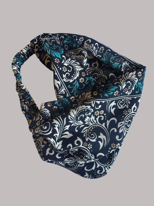 Floral Elastic Headband – Multicolor Twist Knot Hair Accessory