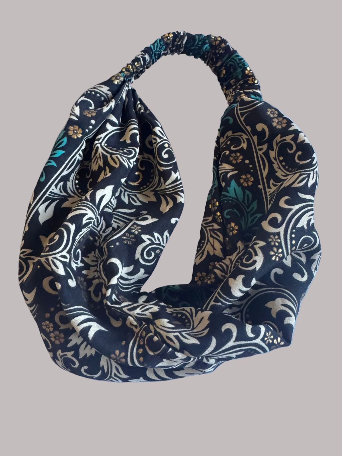 Floral Elastic Headband – Multicolor Twist Knot Hair Accessory