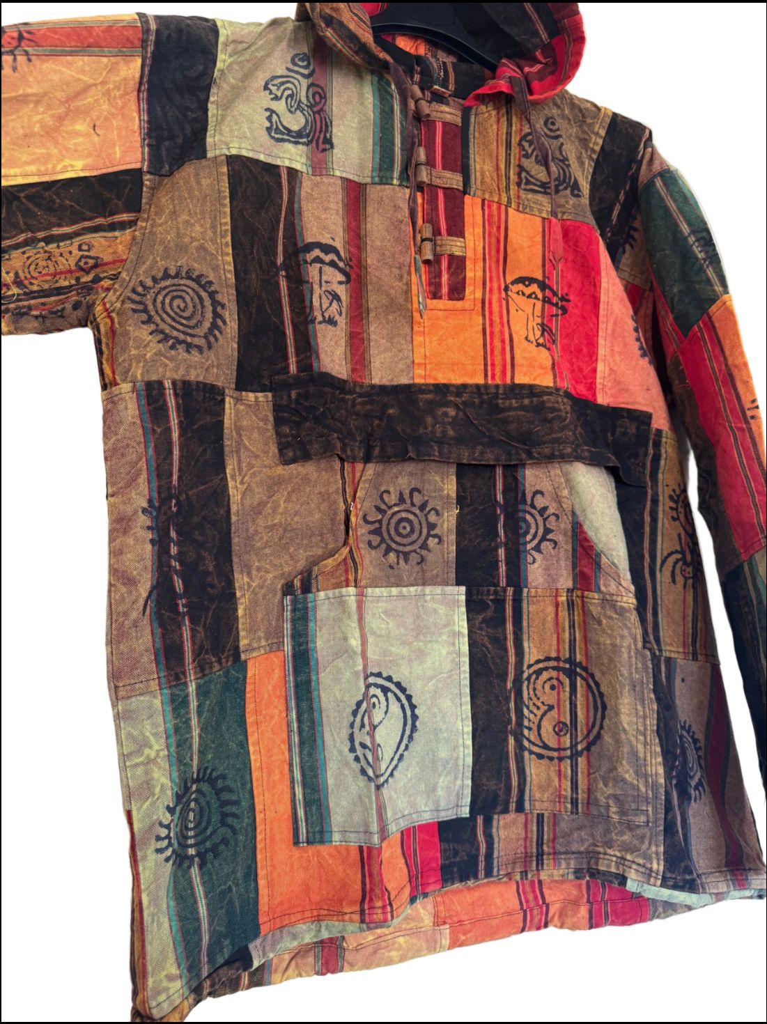 Handmade Patchwork Cotton Hoodie
