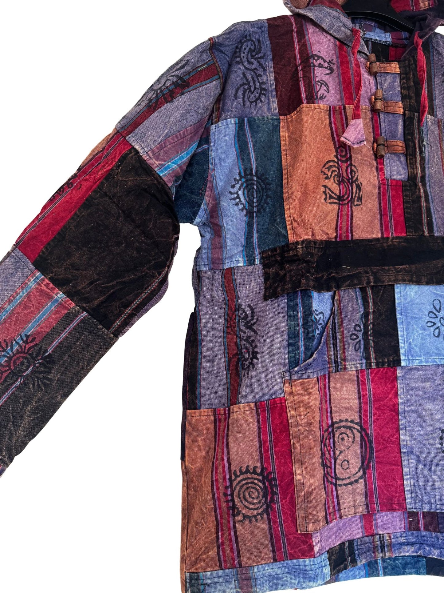 Handmade Patchwork Cotton Hoodie