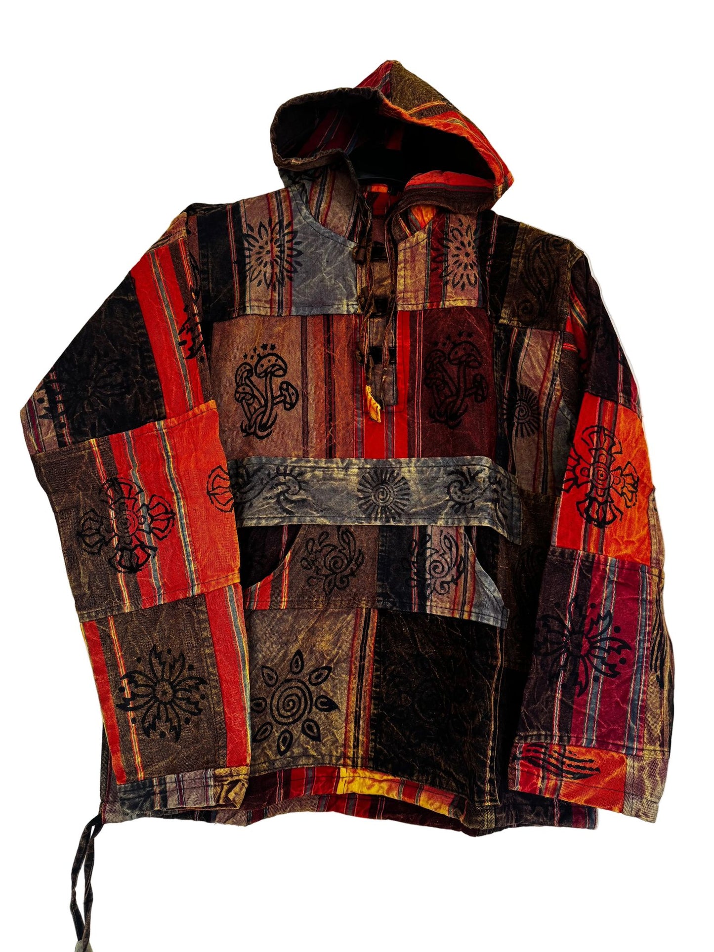 Handmade Patchwork Cotton Hoodie