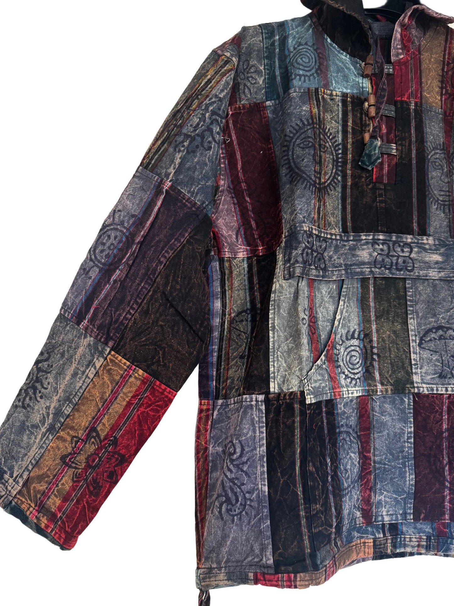 Handmade Patchwork Cotton Hoodie