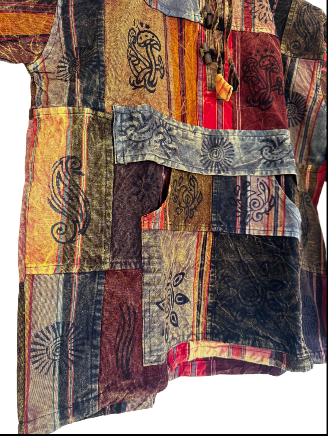 Handmade Patchwork Cotton Hoodie