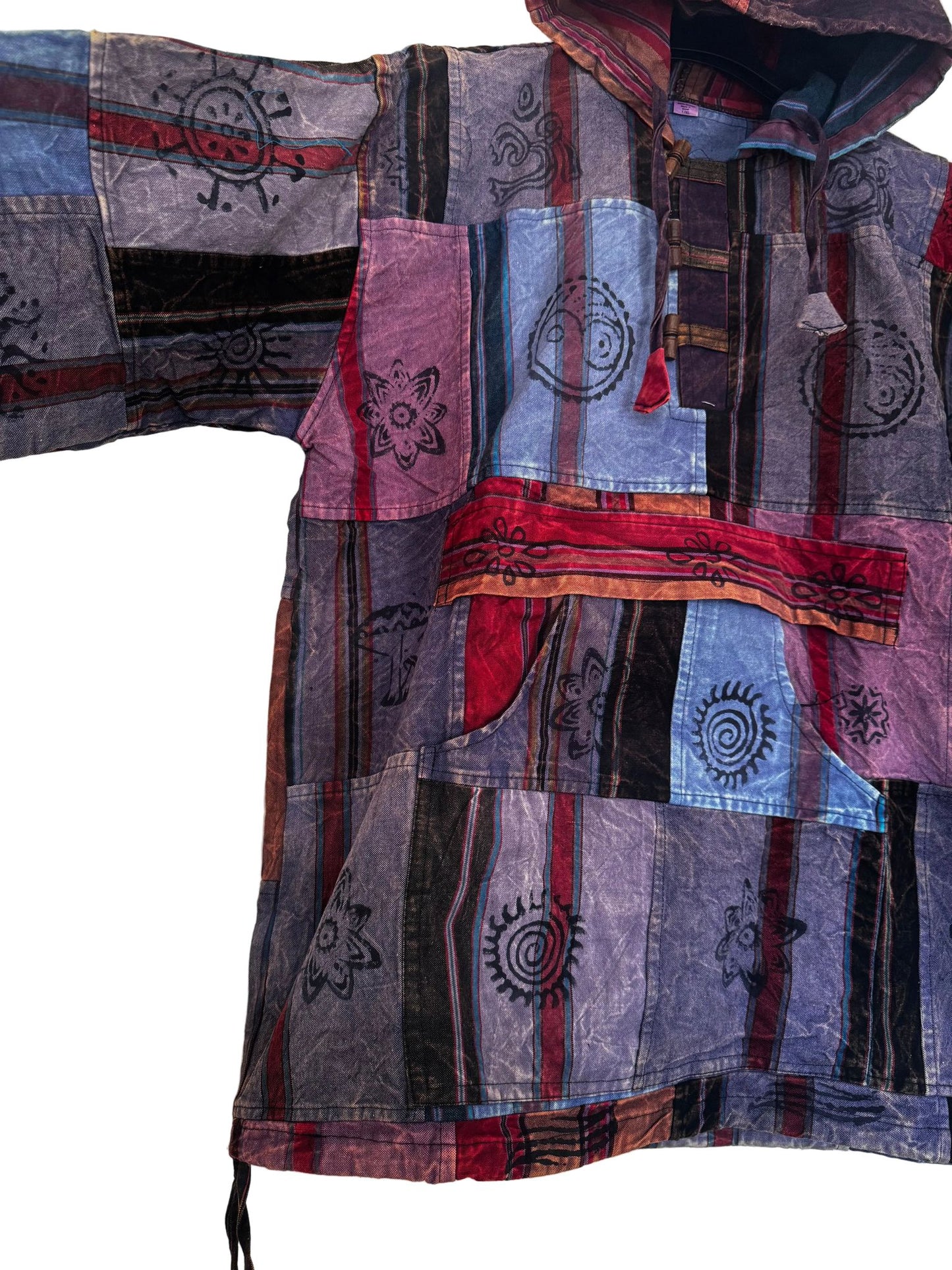 Handmade Patchwork Cotton Hoodie